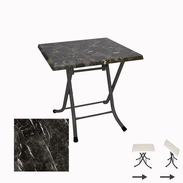 Klasik Katlanır Werzalit Kare Tabla Masa (80X80) - Teramo