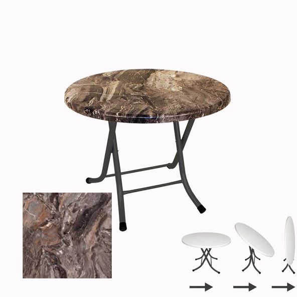 Klasik Katlanır Werzalit Yuvarlak Tabla Masa 70cm  - Sydney ürün görseli