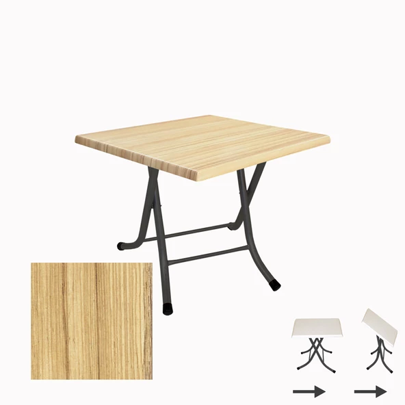 Klasik Katlanır Werzalit Kare Tabla Masa (70x70) - Coco Bolo ürün görseli