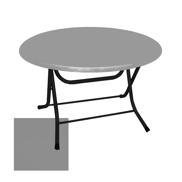 Klasik Katlanır Werzalit Yuvarlak Tabla Masa 107cm - Koyu Gri ürün görseli