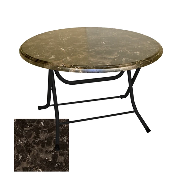 Klasik Katlanır Werzalit Yuvarlak Tabla Masa 107cm - Karacabey Marble ürün görseli