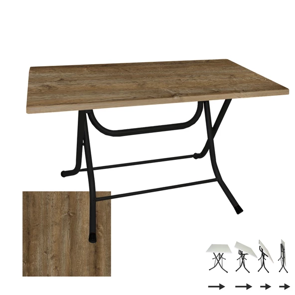 Klasik Katlanır Werzalit Tabla Masa (80x140) - Canyon Hidalgo ürün görseli