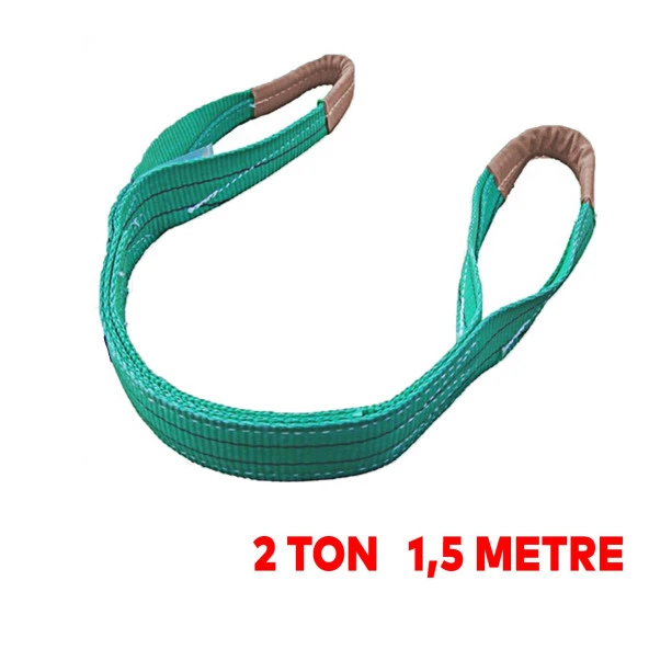 Sapan Polyester Spanzet 2 Ton 1.5 Metre Turkuaz Sağlam Yük Kaldırma Taşıma İndirme Halat - 2