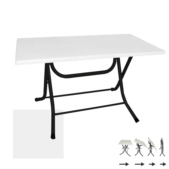 Klasik Katlanır Werzalit Tabla Masa (70X120) - Beyaz ürün görseli