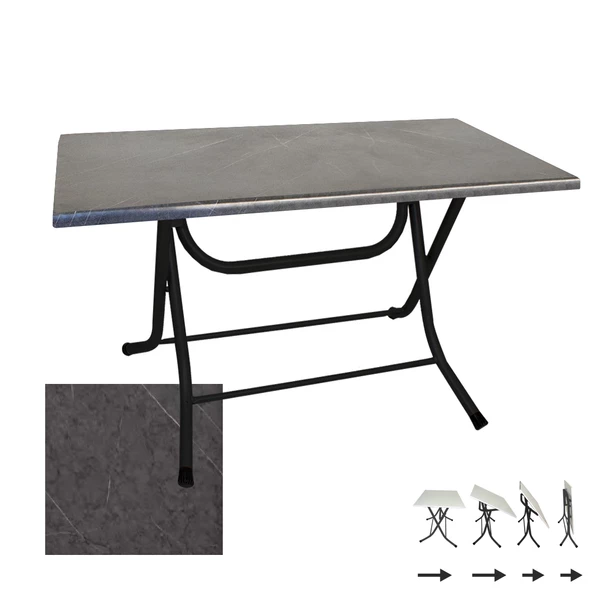 Klasik Katlanır Werzalit Tabla Masa (70X120) - Grey Marble ürün görseli