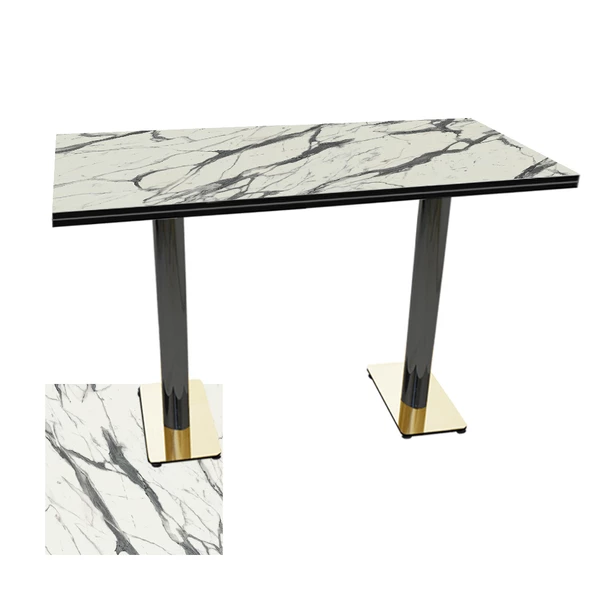 Karanfil Kompakt Laminat Gold Masa 70x120 - Afyon Marble ürün görseli