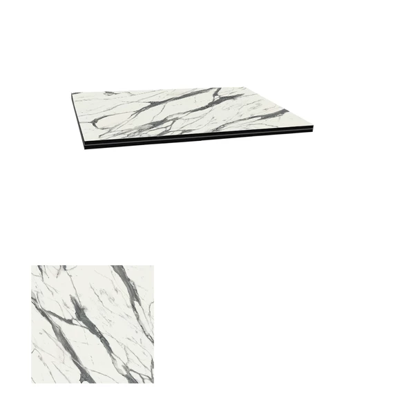 Kompakt Laminat Masa Tablası (70x70) - Afyon Marble ürün görseli