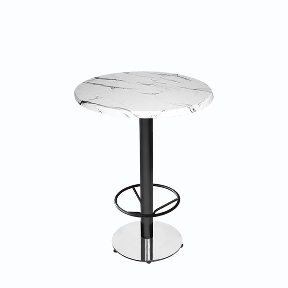 Bistro Ayaklıklı Masa (Karanfi Werzalit Yuvarlak Q70)  - Afyon Mermer ürün görseli