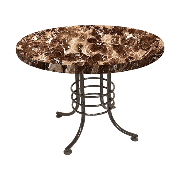 Buket Mega Laminat Yuvarlak Mutfak Masası Q110 - Karacabey Marble ürün görseli