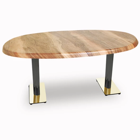 Karanfil Werzalit Gold Oval Masa 94x146 - Indiana Wood ürün görseli