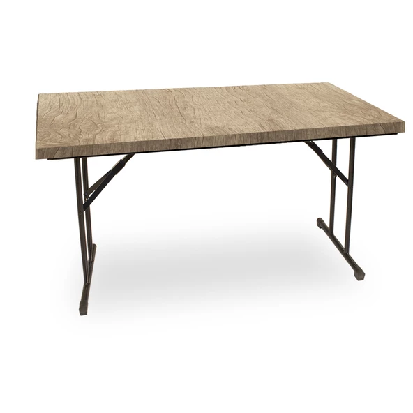 Banket Laminat Masa 80x140 (ESB-SIYAH) - Rustic Light Oak (Katlanır) ürün görseli