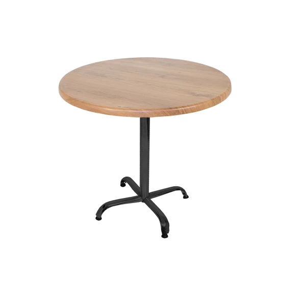 Indigo Werzalit Yuvarlak Mutfak Masası 80cm Çap (ESB Siyah) - Novacento ürün görseli