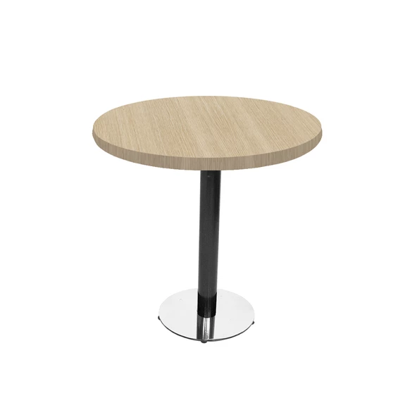 Karanfil Laminat Yuvarlak Masa Q70 - White Oak
