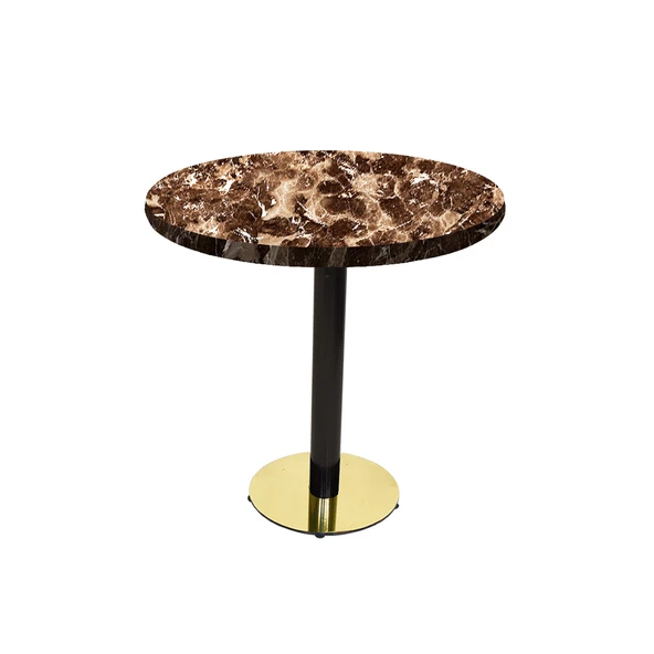 Karanfil Laminat Gold Yuvarlak Masa Q70 - Karacabey Mermer ürün görseli