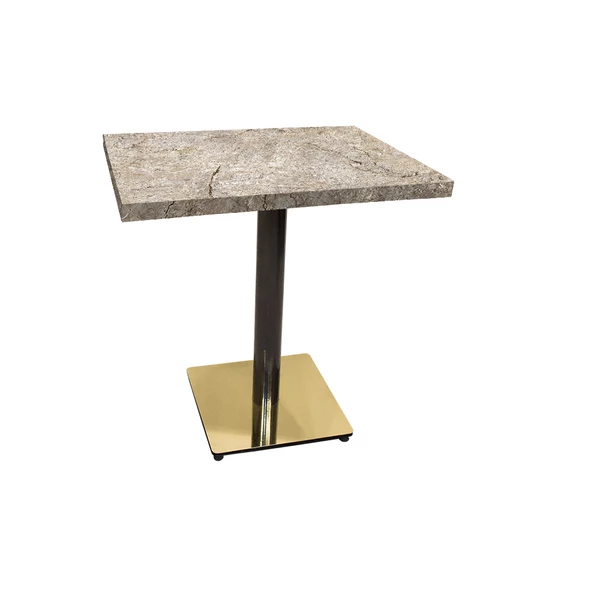 Karanfil Laminat Gold Kare Masa 80X80 - Afyon Marble