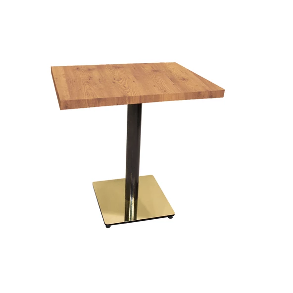 Karanfil Laminat Gold Kare Masa 70x70 - Novacento ürün görseli