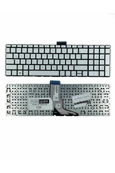 Hp ile Uyumlu 15S-EQ0015NT (2N2L9EA), 15S-EQ0015NT (3L277EA) Klavye Gümüş Gri TR