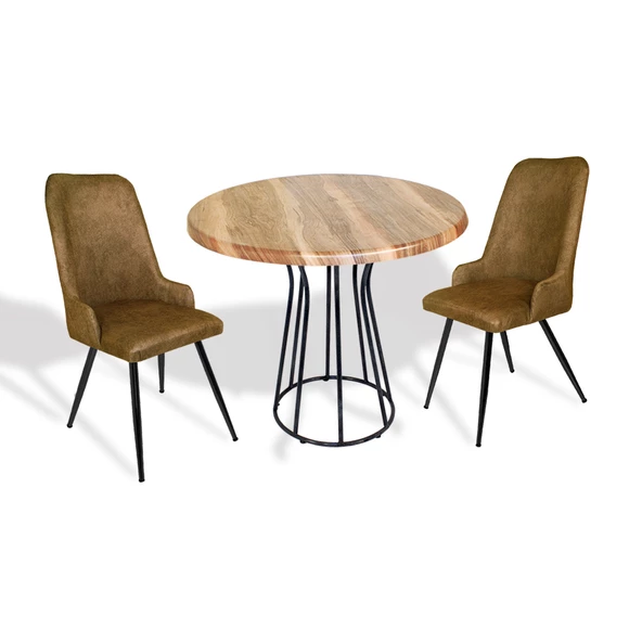 Palermo Werzalit - Çırağan Fiskos Takımı Q80 - Indiana Wood Kahve ürün görseli