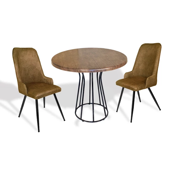 Palermo Werzalit - Çırağan Fiskos Takımı Q80 - Antik Dark Kahve ürün görseli