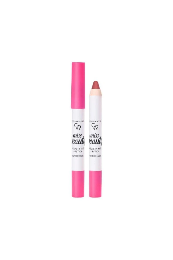 Golden Rose Miss Beauty Velvety Kiss Lipstick No:05 Pinky Nude - Mat Kalem Ruj - Resim 3