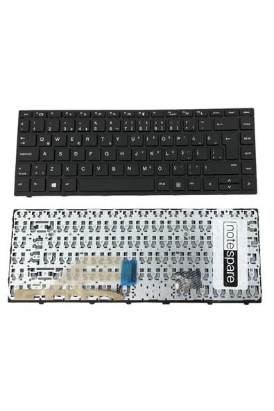 Hp ile Uyumlu ProBook 640 G4, 645 G4, 645 G5 Notebook Klavye Siyah TR Çerçeveli