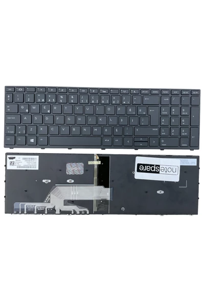 Hp ile Uyumlu ProBook 650 G5 (6ZV37AW), 650 G5 (7KP76ET) Işıklı Notebook Klavye Siyah TR