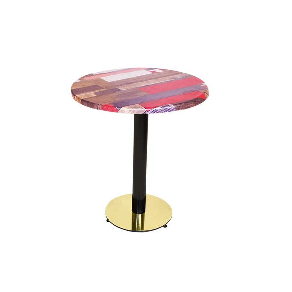 Karanfil Werzalit Yuvarlak Gold Masa Q70 - Red Wood ürün görseli