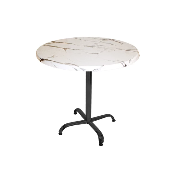 Indigo Werzalit Yuvarlak Mutfak Masası 80cm Çap (ESB Siyah) - Afyon Mermerz ürün görseli