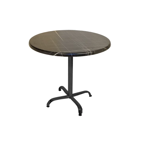 Indigo Werzalit Yuvarlak Mutfak Masası 80cm Çap (ESB Siyah) - Palazzo ürün görseli