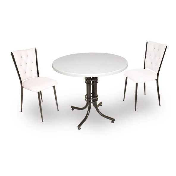 Buket Werzalit Yuvarlak ESB-Kapitoneli Fiskos Seti - Beyaz ürün görseli