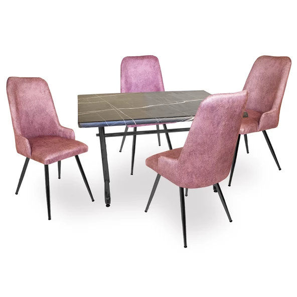 Valerya Werzalit - Çırağan Masa Takımı - Royal Mermer Pembe - 1