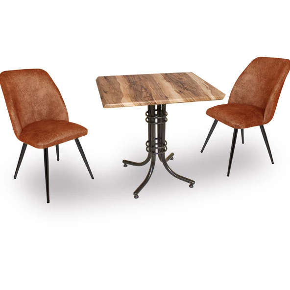 Buket Werzalit Kare ESB-Nilüfer 2li Mutfak Masa Takımı - Indiana Wood Kahve ürün görseli