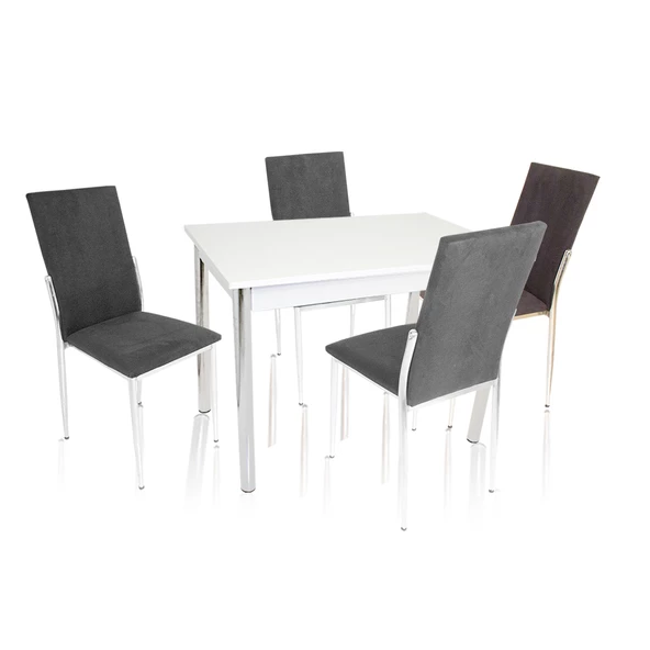 Akasya Gözde Mutfak Masa Takımı (Kumaş)  - Siyah ürün görseli