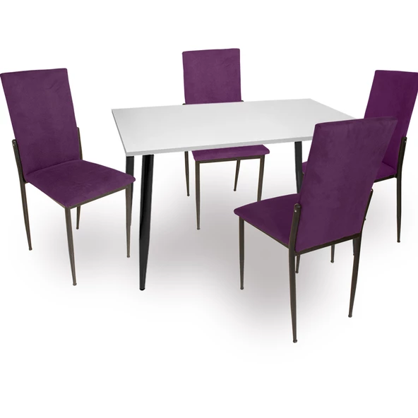 Manolya - Gözde ESB Mutfak Masa Takımı (Kumaş) - Mor ürün görseli