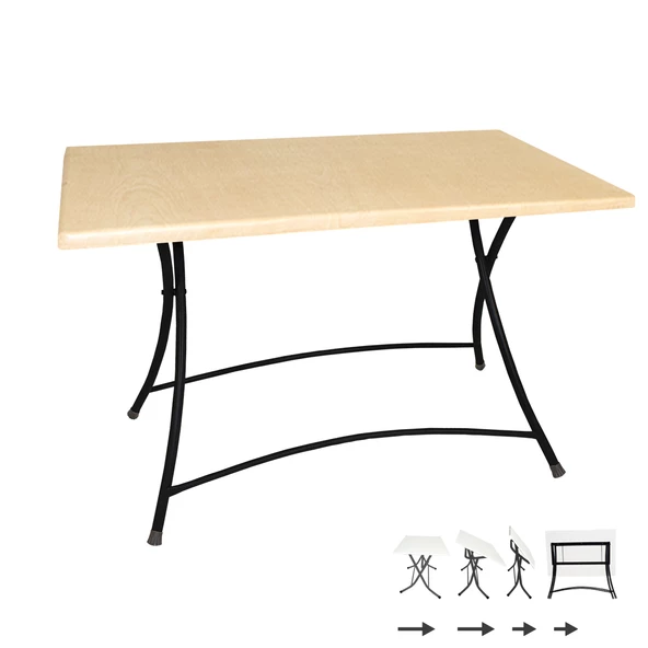 Modern Katlanır Werzalit Tabla Masa (70x120) - Akçaağaç ürün görseli