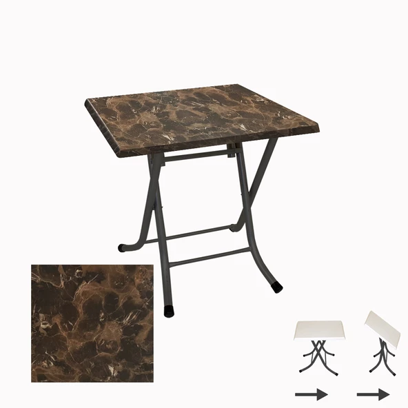 Klasik Katlanır Werzalit Kare Tabla Masa (70x70) - Karacabey Mermer ürün görseli