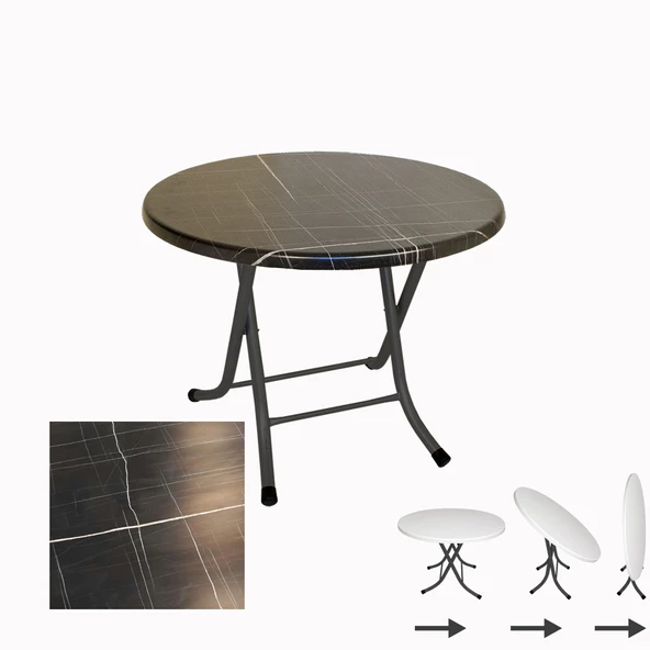 Klasik Katlanır Werzalit Yuvarlak Tabla Masa 70cm  - Palazzo ürün görseli