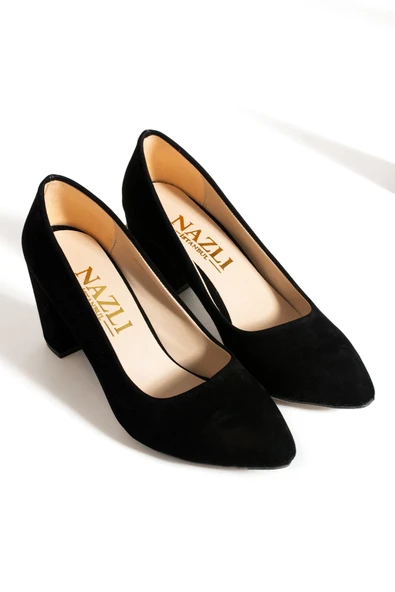 Albishoes Kadın Ayakkabı Topuklu 7,5 cm Süet Günlük Sivri Burun Abiye Kadın Topuklu Ayakkabı (36-44) - 5