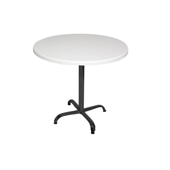 Indigo Werzalit Yuvarlak Mutfak Masası 90cm Çap (ESB Siyah) - Beyaz ürün görseli