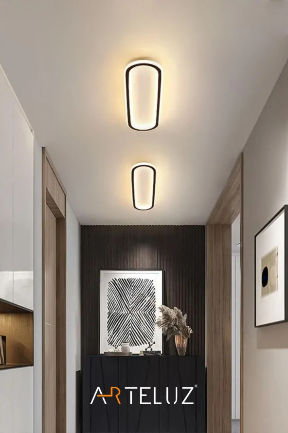 ARTELUZ UZUN ELİPS MODEL MODERN PLAFONYER AVİZE (50X16 CM) - 3