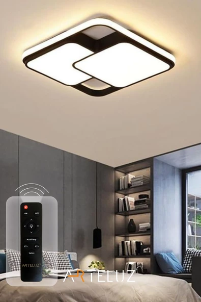 ARTELUZ Modern Şık Plafonyer Led Avize Tavan Model 3 Renk Avize Salon Led Lambası Kumandalı