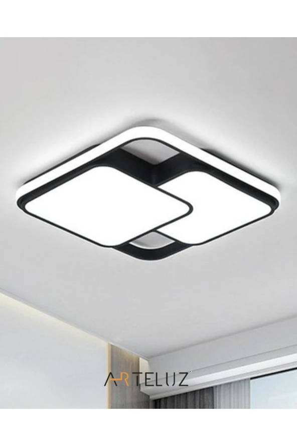 ARTELUZ Modern Şık Plafonyer Led Avize Tavan Model 3 Renk Avize Salon Led Lambası Kumandalı - 5