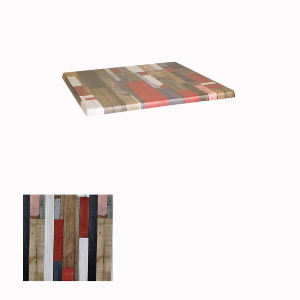 Werzalit Masa Tablası 60X60 - Red Wood ürün görseli