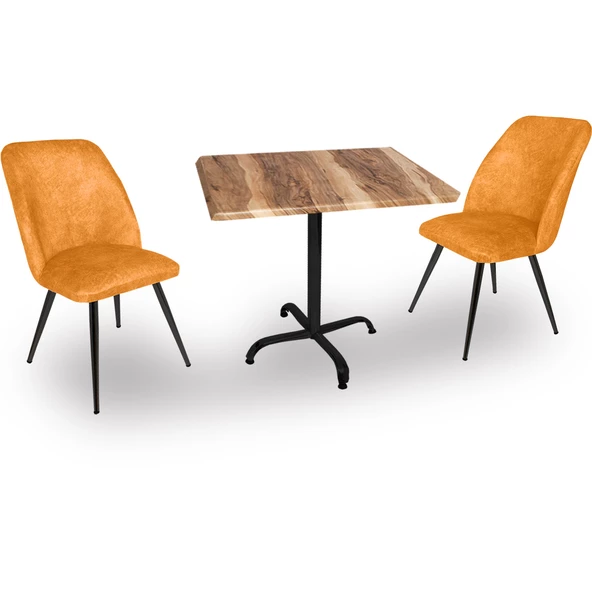 Indigo Werzalit Kare - Nilüfer Fiskos Seti (80X80) - Indıana Wood Sarı