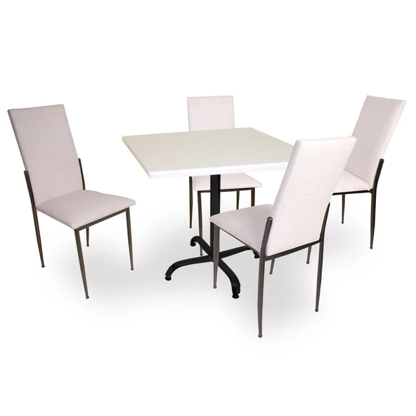 Indigo Werzalit Kare - Gözde Masa Takımı (80x80) - Beyaz ürün görseli