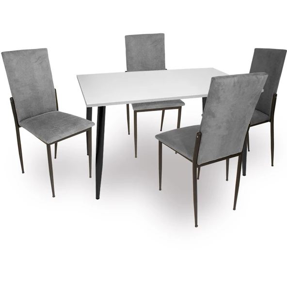 Manolya - Gözde ESB Mutfak Masa Takımı (Kumaş) - Füme ürün görseli