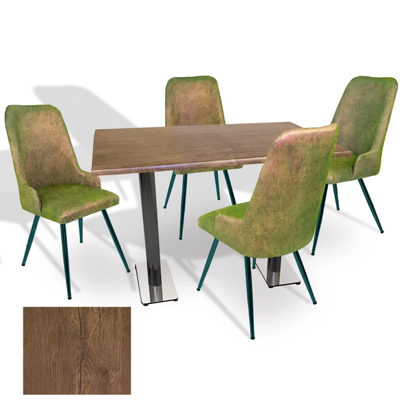 Karanfil Werzalit - Çırağan Masa Takımı (70x120) - (Rustic Dark - Kapiçino) ürün görseli