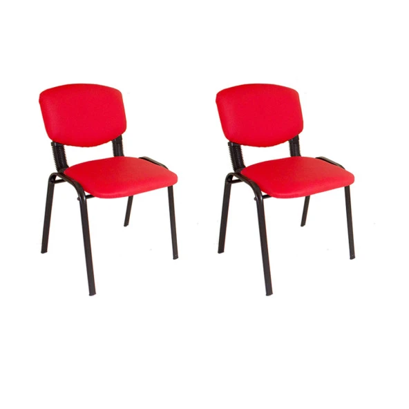 Form Ofis ve Toplantı Sandalyesi (2 Adet) - Kırmızı