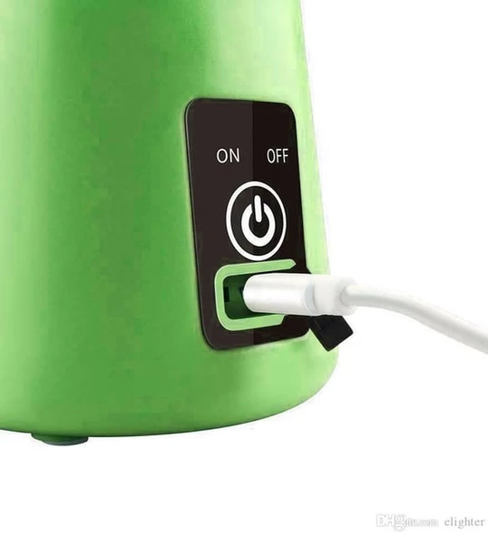 El Blender Yeşil Portatif Taşınabilir USB Şarjlı Mikser 380 ml Fasel - 4