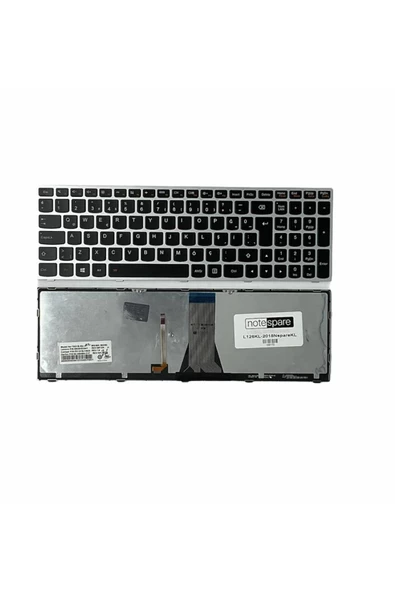 Lenovo ile Uyumlu Z5070, Z50-70, Z5075, Z50-75 Işıklı Klavye Gümüş Gri TR